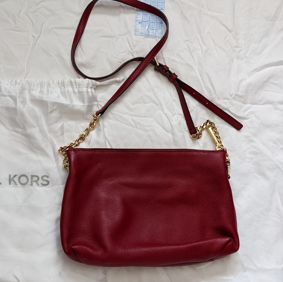 MICHAEL Michael Kors Handbags - MICHAEL Michael Kors Jet Set chain crossbody bag, Cherry red